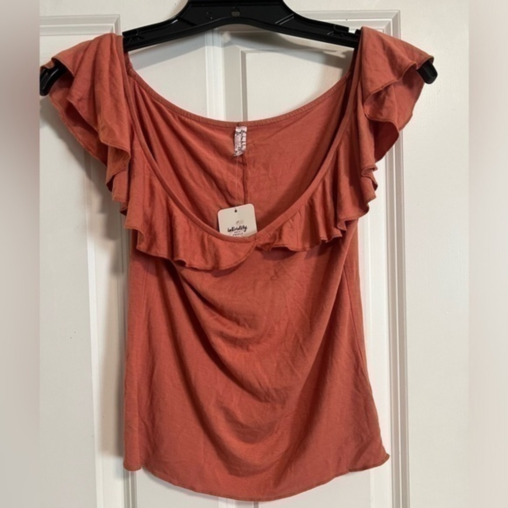 NWT Free People Intimately Off Shoulder Ruffled Top - S